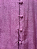 vintage  Urban Village Vintage  urban village  trim detail  silk  S  retro  purple  psychedelic  psych  mens  long sleeve  lightweight  Indian  hook and eye  hippy  hippie  high neck  fabrindia  60s  1960s