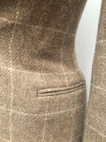 fitted Wool Blend womens Urban Village Vintage Ralph Lauren Jacket Grey check blazer jacket Blazer Alapaca 8 urban village vintage