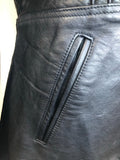 zip  womens jacket  womens coat  womens  vintage  Urban Village Vintage  urban village  short  retro  long sleeve  Leather Jacket  Leather Coat  Leather  Jacket  collar  coat  Black Leather  black  Beagle collar  70s