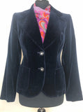 1970s Velvet Blazer Jacket by Harrods - Size UK 10