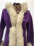 womens jacket  womens coat  womens  vintage  Urban Village Vintage  Sheepskin  purple  Jacket  hooded  hood  10