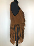 womens  western  waistcoat  vintage  vest  Suede Jacket  suede fringing  Suede  Jacket  hippie  fringing  festival  brown  boho  bohemian  60s  1960s  12