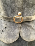womens  waistcoat  vintage  Urban Village Vintage  two piece  top  suede top  suede skirt  suede  set  formal  blue  60s  1960s  10