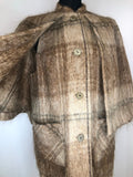 wool  womens  waistcoat  vintage  Urban Village Vintage  tunic  checked  check  cape  brown  60s  1960s  16