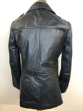 vintage  Urban Village Vintage  urban village  s  pockets  mens  long sleeve  Leather Jacket  Leather  front pockets  chest pockets  Black Leather  Black Jacket  black  70s  1970s