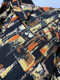 womens  vintage  Urban Village Vintage  urban village  patterned dress  patterned  pattern  long sleeves  long sleeved  long sleeve  dress  dagger collar  collared dress  collared  collar dress  collar  button up  button front  button  big collar  Belted waist  belted  belt detail  belt  autumnal  autumn  8  60s  1960s