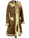 UK  style  fashion  ladies  clothing  clothes  womens coat  womens  vintage  Urban Village Vintage  suede coat  Suede and Leathercraft  sheepskin lining  Sheepskin  Rare  long length coat  long length  Jacket  coat  brown  afghan  70s  70  1970s  8