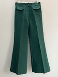 womens  vintage  Urban Village Vintage  trousers  soul  retro  northern soul  mod  L32  l31  high waisted  green  flares  all nighter  70s  70  1970s  10