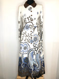 womens  white  vintage  Urban Village Vintage  MOD  long sleeve  floral print  floral  coat  button  brown  blue  Barry Sherrard  60s  1960s  10