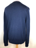 Fred Perry 100% Merino Wool V-Neck Jumper - Size L