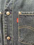 vintage  Urban Village Vintage  urban village  stitch detailing  stitch detail  mens  M  long sleeve  lightweight  levis strauss  levis  levi strauss  levi  Jacket  Denim jacket  denim  collar  chest pockets  chest  button front  button