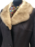 real fur  mink  womens  vintage  long coat  coat  brown  70s  60s  1970s  1960s  12 urban village vintage
