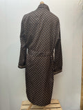 vintage  Urban Village Vintage  urban village  tootal  smoking jacket  silky  silk  pockets  Paisley Print  paisley inspired  paisley  mens  made in britain  long sleeves  Long sleeved top  long sleeved  long sleeve  dark brown  belted jacket  belted  belt detail  belt  70s  60s  1970s  1960s