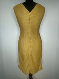womens  vintage  sparkly  sleeveless  shift dress  shift  scooter  retro  party  new year  modette  MOD  mini dress  mini  lurex  gold  glitter  dress  christmas  10