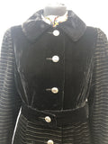 womens  vintage  velvet  Urban Village Vintage  Loewe  Jacket  fur collar  fox fur  coat  black  70s  70  1970s  14