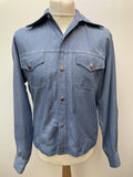 1970s Shirt Jacket by Magasin Globe in Blue - Size L