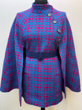 Vintage 1960s Celtique Welsh Woollens Tapestry Cape  - Size Small