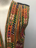 Waistcoat  vintage  Urban Village Vintage  multi  mirrored  mens  M  Indian  hippie  Ethnic  Embroidered  boho  black