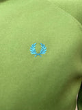 zip front  zip  womens jacket  womens  vintage  Urban Village Vintage  urban village  summer  stripey  Stripes  striped  stripe  sportswear  sports jacket  retro  pockets  jean  Jacket  high neck  Green  front pockets  Fred Perry  embroidered logo  Embroidered  elasticated  blue stripes