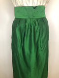 zip  womens  vintage  Urban Village Vintage  urban village  Skirts  skirt  patterned  pattern  MOD  midi skirt  maxi skirt  maxi  green  8  70s  1970s