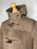 vintage  urban village  toggle  small  hooded  gloverall  football  duffle coat  duffle  coat  check  casuals  brown  70s  1970s