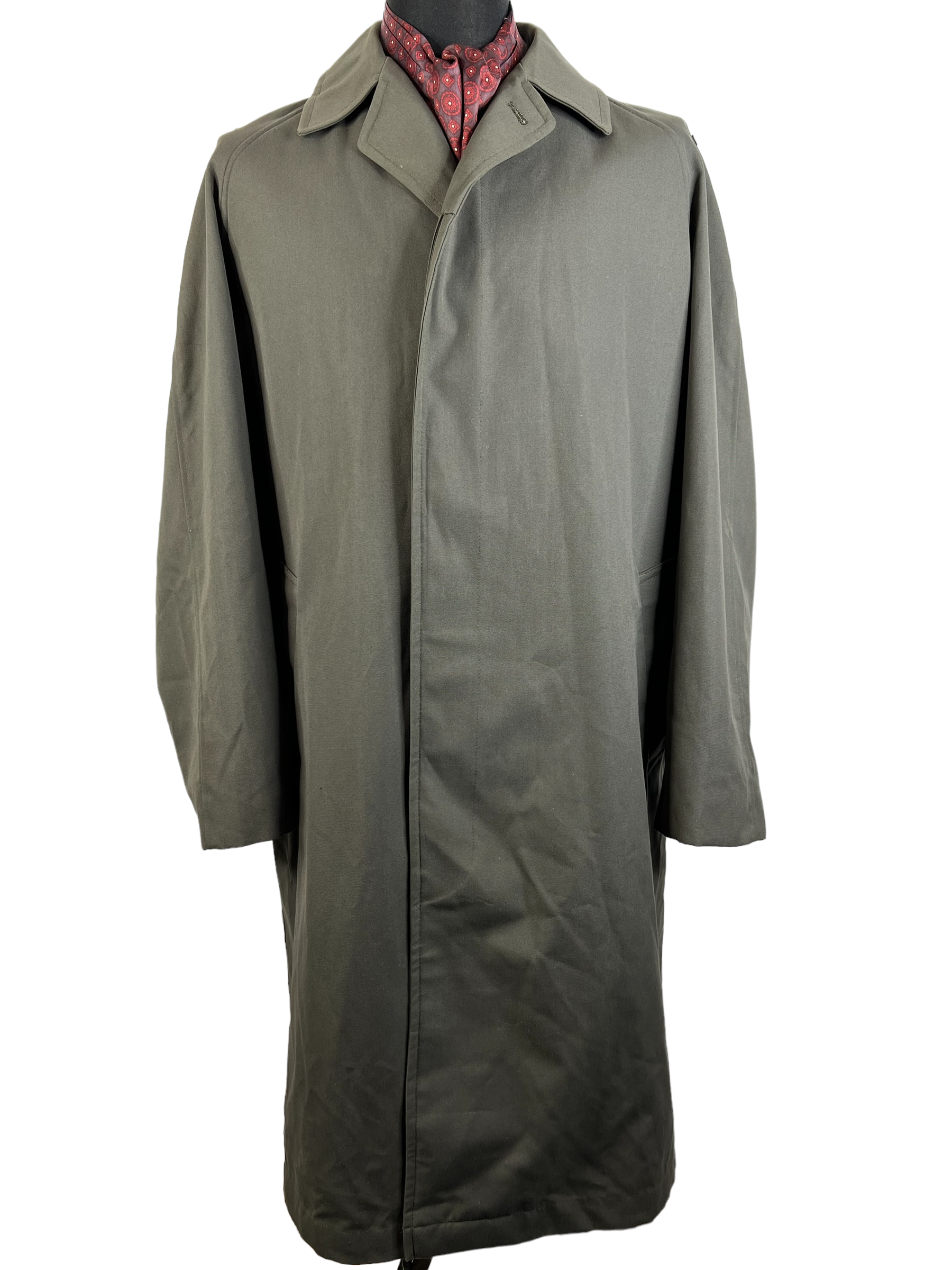 Vintage 1970s Raincoat in Dark Green by Swallow Raincoats Size L