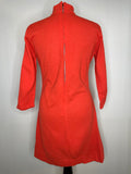 zip back  womens  vintage  Urban Village Vintage  short dress  scooter dress  scooter  roll neck  Red  pink  modette  MOD  mini dress  micro mini  long sleeve  dress  60s  1960s  10