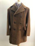 Wool  womens  Winter Coat  vintage  Urban Village Vintage  urban village  mohair  MOD  mink  Mens jacket  M  Jacket  double breasted  coat  button  brown  60s  1960s