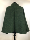 Welsh Wool Shop  vintage  Urban Village Vintage  S  Green  fringed  Eagle Eye  cape  brown  60s  1960s