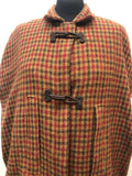 womens  vintage  v-neck dress  Urban Village Vintage  two piece  suit  set  red  patterned dress  patterned  multi  mod  matching set  Harris Tweed  handwoven  green  dress  brown  8  60s  1960s