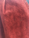 womens  waistcoat  vintage  Urban Village Vintage  Suede Jacket  Suede  Red  70s  1970s  10