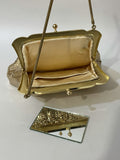 womens  vintage bag  vintage  Urban Village Vintage  studio 54  party bag  party  new year  hand bag  gold  glitz  festive  evening bag  disco  christmas  chain mail  bag  50s  1950s