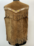 womens  western  waistcoat  vintage  vest  tasselled  tassel  Suede Jacket  Suede  navajo  Leather  Jacket  brown  70s  70  1970s  10