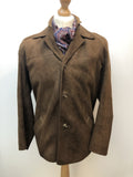 1960s Suede Mod Jacket by Jacson Malmo in Brown - Size M