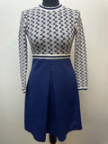 1960s Midi Dress in Blue - Size 6