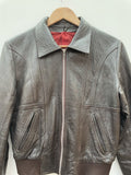 1970s Leather Bomber Jacket - Size S