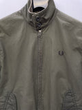 zip  XS  waxed jacket  wax. wax jacket  wax finish  wax  vintage  Urban Village Vintage  tartan  S  retro  MOD  mens  logo  Jacket  Harrington Jacket  harrington  Green  Fred Perry  fred  embroidered logo  elasticated  Cotton  coat  button