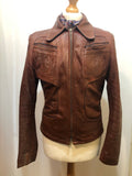 1960s Leather Jacket in Brown by Victoria Leather - Size S