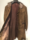 Womens Vintage 1960s / 1970s Jeffrey Brownleader of London Suede Jacket - Brown - Size 14 - Vintage Clothing
