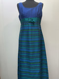 zip back  zip  womens  vintage  Urban Village Vintage  urban village  stripey  Stripes  striped  short sleeved  short sleeve  retro  MOD  maxi dress  long length  long dress  Green  dress  blue  Berkertex  back zip  60s  1960s  10