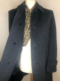 Winter Coat  winter  vintage  Urban Village Vintage  urban village  S  pockets  mens  long sleeve  J.Wood Stuart  Grey  collared  collar  Blue  big collar  60s  1960s