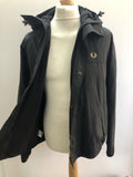 vintage  Urban Village Vintage  MOD  mens  M  logo  lightweight jacket  Lightweight  Jacket  Fred Perry  fleece lined  Black