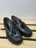 Vintage Leather Tasseled Loafer Shoes - Size 8