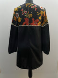 zip back  womens  vintage  Urban Village Vintage  smock dress  short dress  scooter dress  scooter  red  psychedelic  psych  orange  modette  MOD  mini dress  micro mini  long sleeved  long sleeve  lily  floral print  empire line  empire  dress  dolly dress  dolly  black  60s  1960s  12