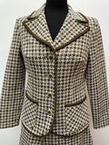 womens jacket  womens coat  womens  vintage  Urban Village Vintage  urban village  Skirts  skirt  pockets  MOD  Jacket  Green  dogtooth  decorative buttons  cream  Cotton  brown  blazer jacket  Blazer  60s  1960s