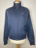 Vintage Fred Perry Blue Harrington Jacket with Tartan lining - Size M