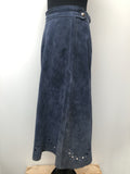 womens  waistcoat  vintage  Urban Village Vintage  two piece  top  suede top  suede skirt  suede  set  formal  blue  60s  1960s  10