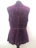 womens jacket  womens coat  womens  waistcoat  Vision Furs  vintage  vest  Urban Village Vintage  summer  Suede Jacket  Suede  purple  press stud fastening  Jacket  hippie  70  1970s  10