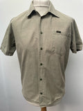 vintage  Urban Village Vintage  urban village  short sleeved  short sleeve  Shirt  print  pockets  mens  Lee  L  Green  collar  button  70s  1970s