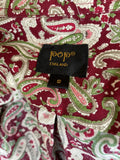 vintage  Urban Village Vintage  urban village  summer  Shirt  S  retro  patterned  Paisley Print  paisley  MOD  Mens Shirts  mens  long sleeve  collar  button down  button  burgundy
